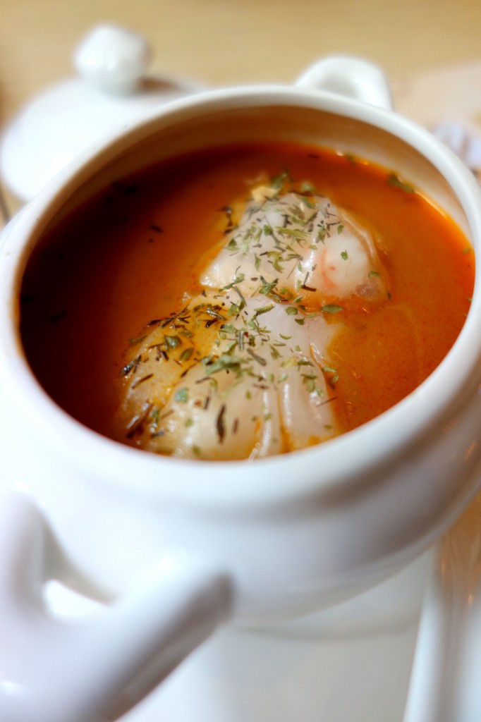 king's dumplings in lobster bisque